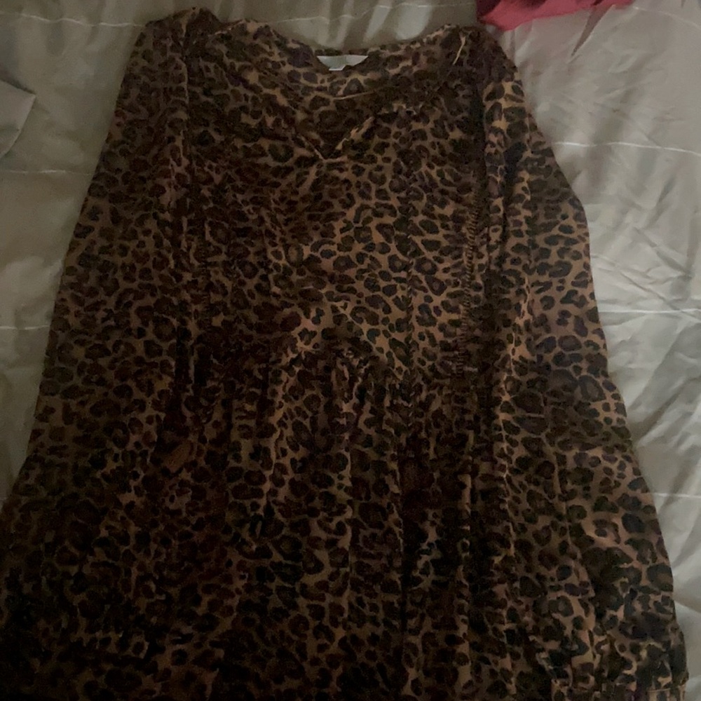 Time And Tru Cheetah Print Blk/ Brown Size Xl - image 1